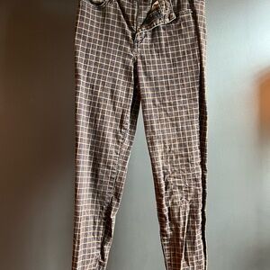 Women’s Brown Checkered Pants